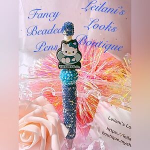 Beaded fancy pens /fancy pen/Hello kitty focal bead/gift ideas/